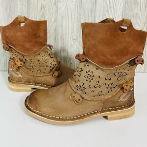 FREE PEOPLE Bunker Leather Boho Boots Size EU 36